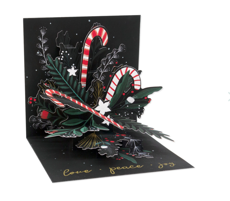 Candy Cane Bouquet - Pop Up Christmas Card