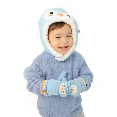 Penguin - Polar Bear Kids Reversible Sherpa Hat - FlipJackKids