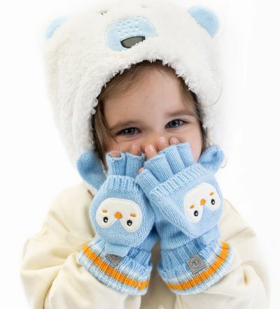 Penguin - Polar Bear Kids Reversible Sherpa Hat - FlipJackKids
