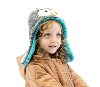 Squirrel- Owl Kids Reversible Sherpa Hat - FlipJackKids