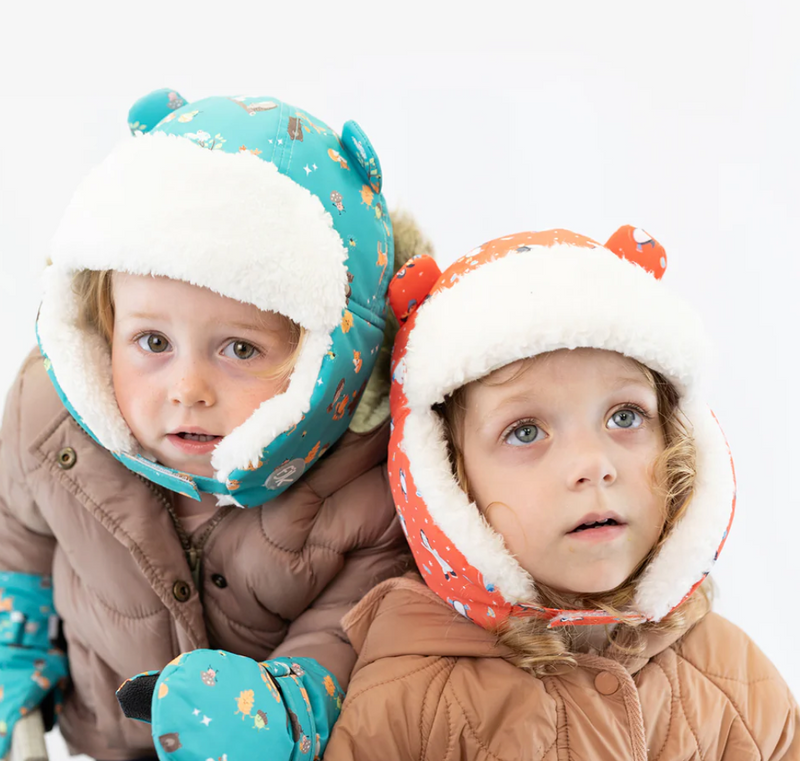 Kids & Baby Water Repellent Trapper Hat - Skating Penguin