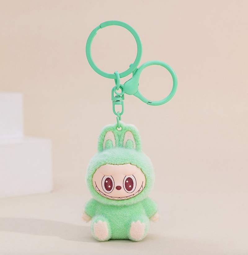 Labubu Flocking Keychain - Sold Individually