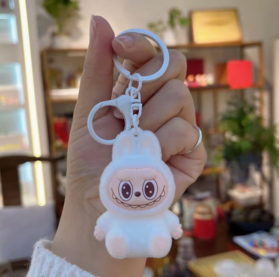 Labubu Flocking Keychain - Sold Individually