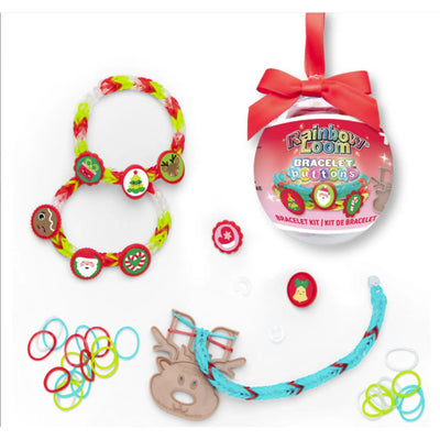 Rainbow Loom  Bracelet Button Kit Holiday Ornament
