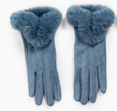 Faux Fur Cuff Gloves