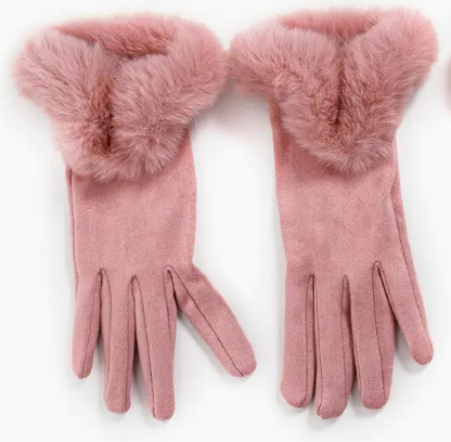 Faux Fur Cuff Gloves