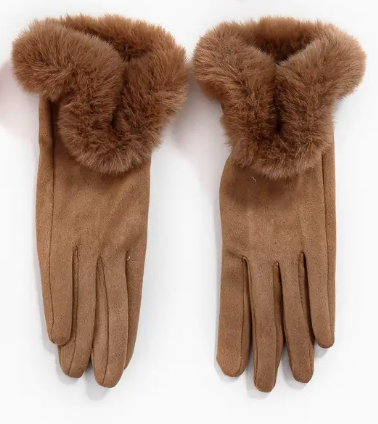 Faux Fur Cuff Gloves
