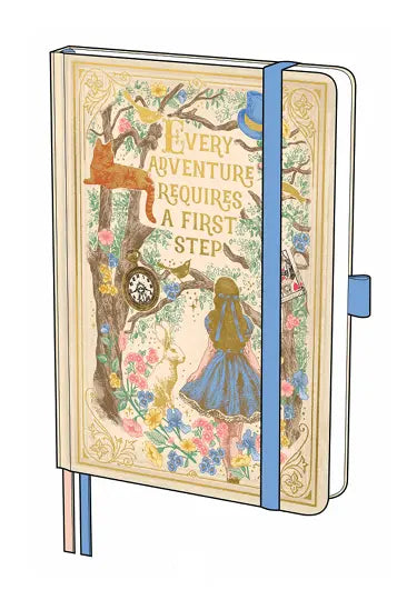 Every adventure requires a first step - Alice in Wonderland Notebook