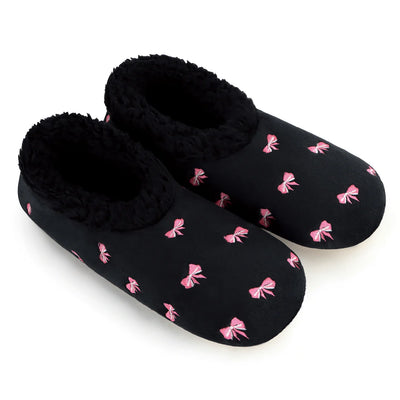 Womens Bow-Utiful BLACK Slipper With Memory Foam Sole