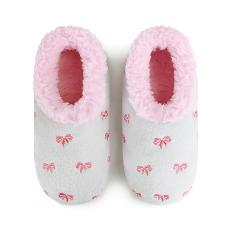 Womens Bow-Utiful LIGHT GREY Slipper With Memory Foam Sole
