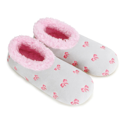 Womens Bow-Utiful LIGHT GREY Slipper With Memory Foam Sole