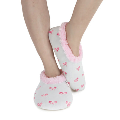 Womens Bow-Utiful LIGHT GREY Slipper With Memory Foam Sole