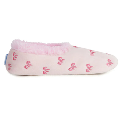 Womens Bow-Utiful PINK Slipper With Memory Foam Sole