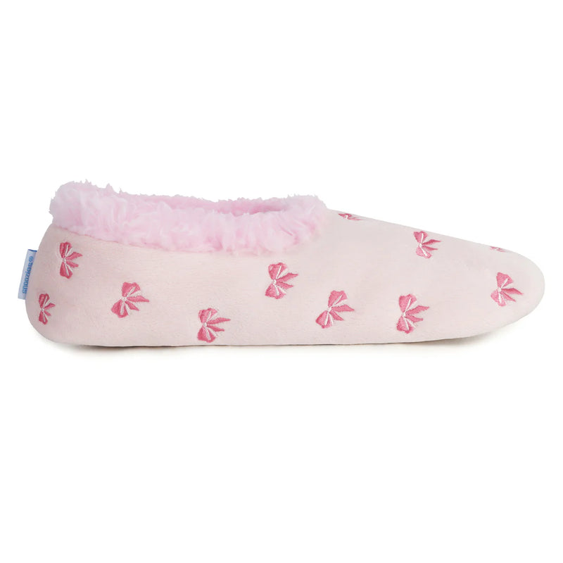 Womens Bow-Utiful PINK Slipper With Memory Foam Sole