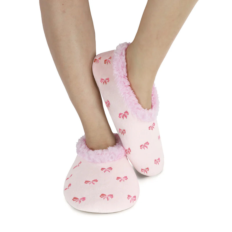 Womens Bow-Utiful PINK Slipper With Memory Foam Sole