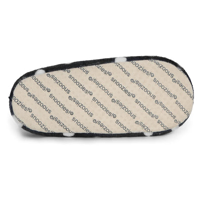 Womens Black Polka Dot Slippers