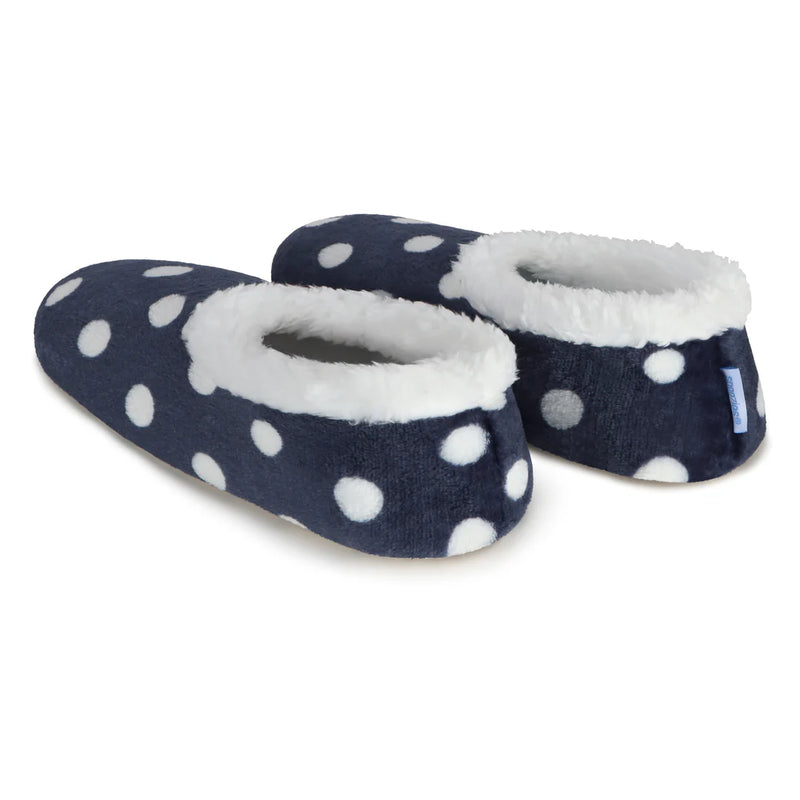Womens Polka Dot Navy Slipper