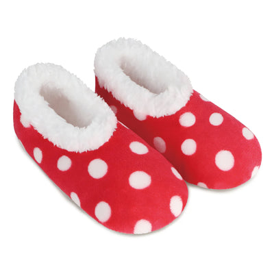 Womens Red Polka Dot Slippers