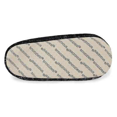 Womens Sparkle Tweed Black And White  Slipper With Memory Foam Sole