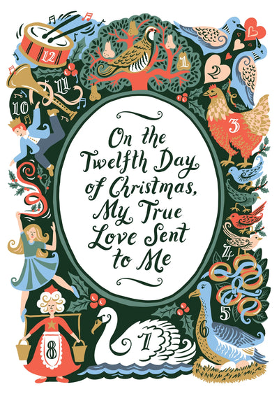 Twelve Days of Christmas Card