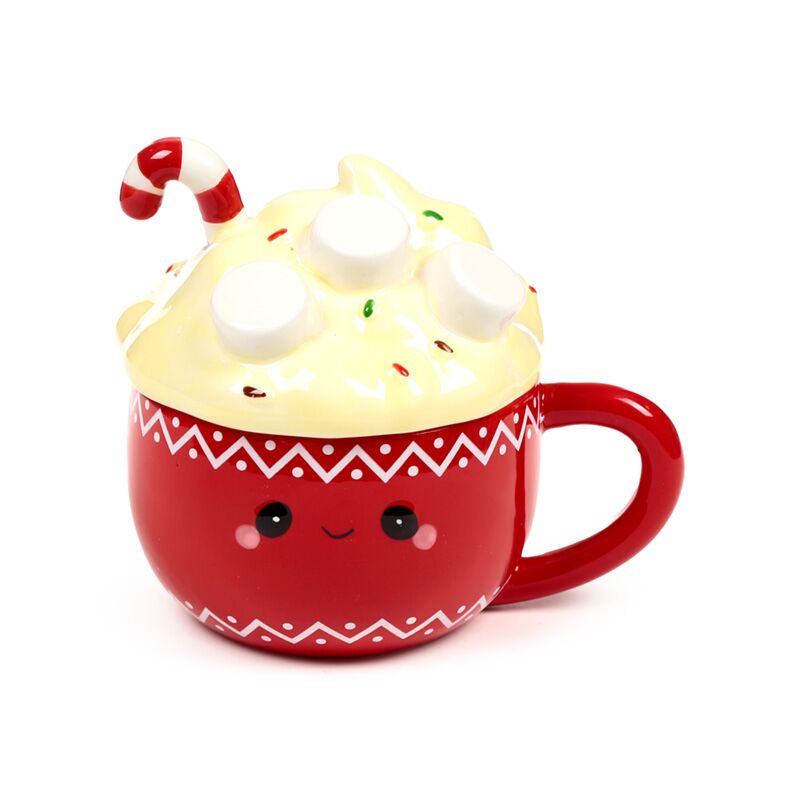Hot Chocolate Ceramic Lidded Mug