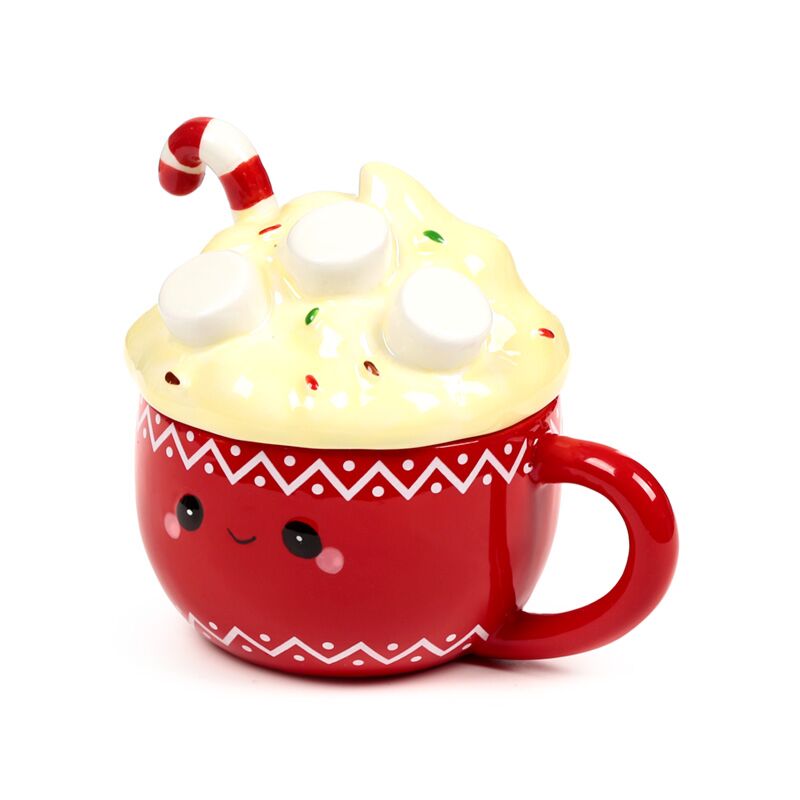 Hot Chocolate Ceramic Lidded Mug