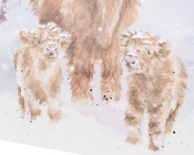 'A HIGHLAND CHRISTMAS' HIGHLAND COW LARGE GIFT BAG WRENDALE - Lemon And Lavender Toronto