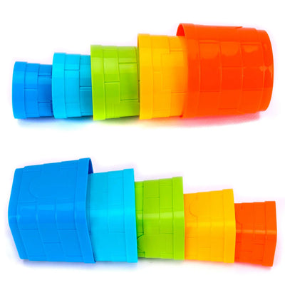 Baby Stacking Cups Toy - Set of 2 Colorful Stacking- Made in Ukraine