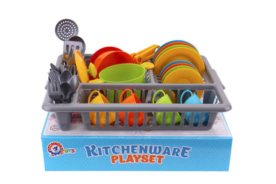 Play Dishes for Kids Kitchen - 33 Pcs Pretend Play- Made in Ukraine