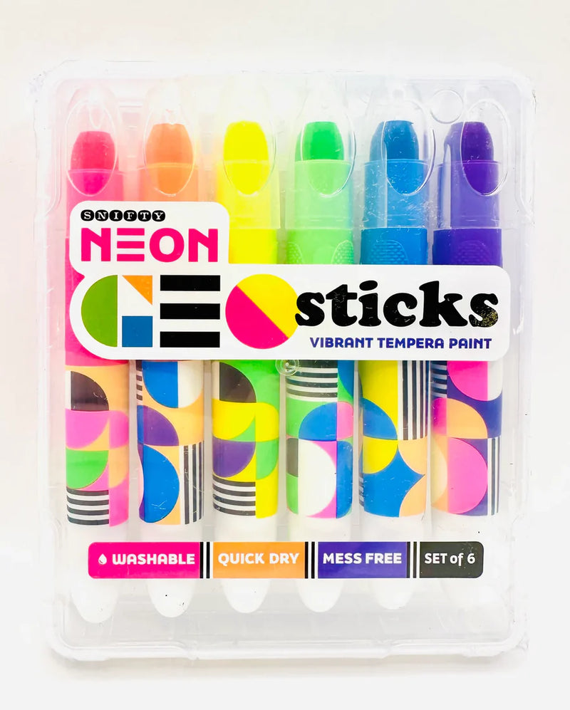 Neon Geo Sticks Vibrant Tempera Paint