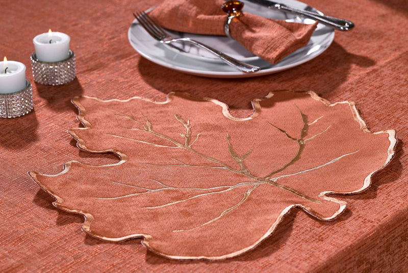 Leaf Placemat Orange or Beige
