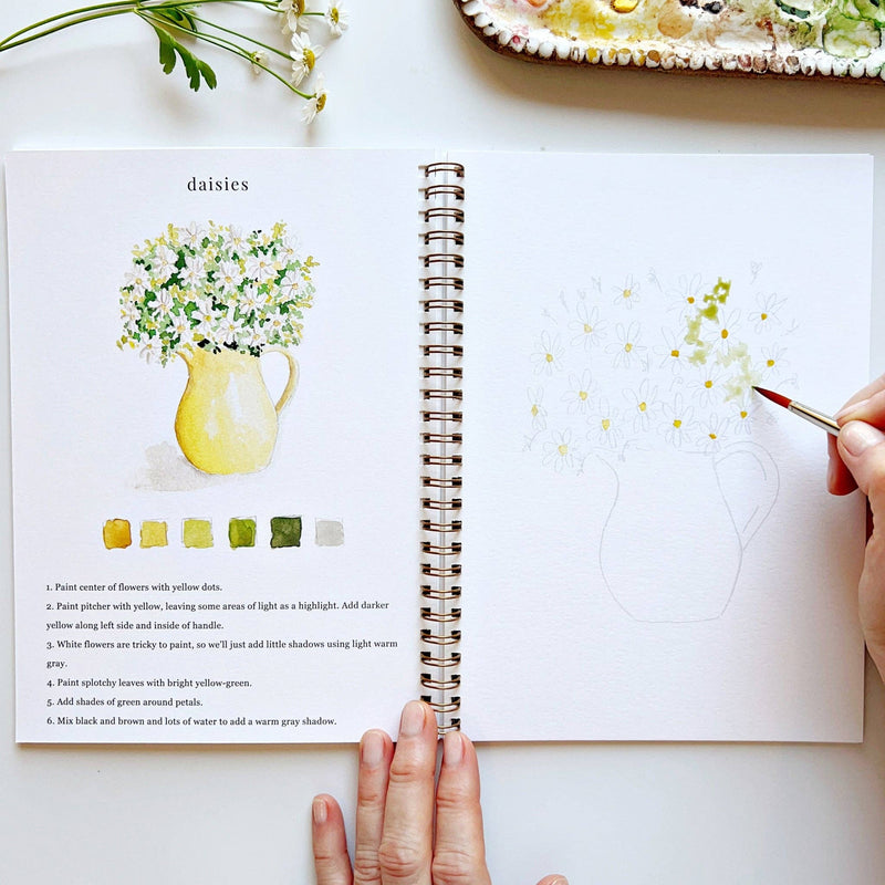 Flowers Watercolour Workbook
