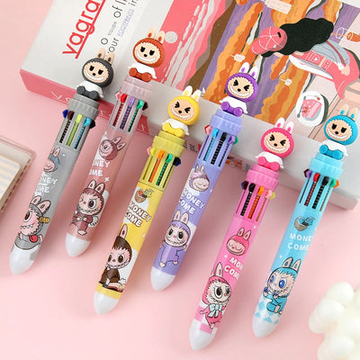 10 Multi-Colour Labubu Ballpoint Pen