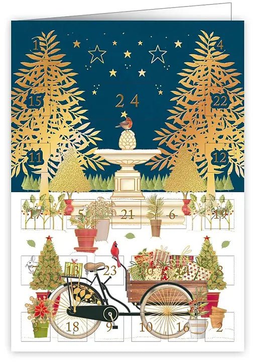 Advent Card - Bike with Presents - Lemon And Lavender Toronto