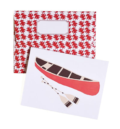 Algonquin Red Canoe Greeting Card – Nature Inspired Design - Lemon And Lavender Toronto