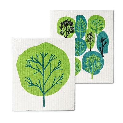 Allover Trees Dish Cloth. Set of 2 - Lemon And Lavender Toronto