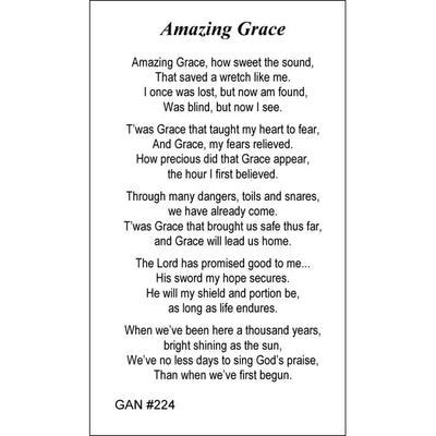 Amazing Grace Prayer Card - Lemon And Lavender Toronto