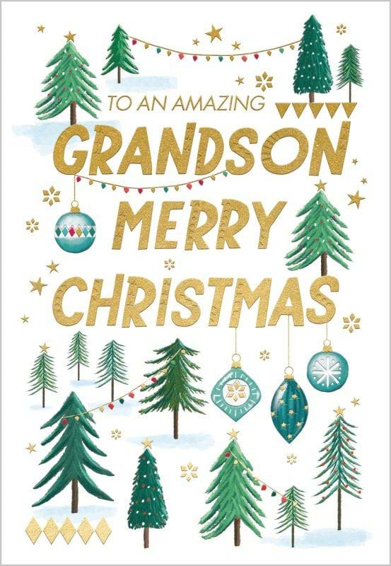 Amazing Grandson Christmas Card - Lemon And Lavender Toronto