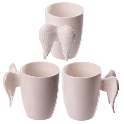 Angel Wings Ceramic Shaped Handle Mug - Lemon And Lavender Toronto