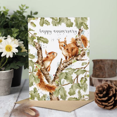 Another Year Squirreling Around Anniversary Card