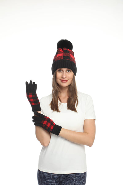 Red Plaid Gloves