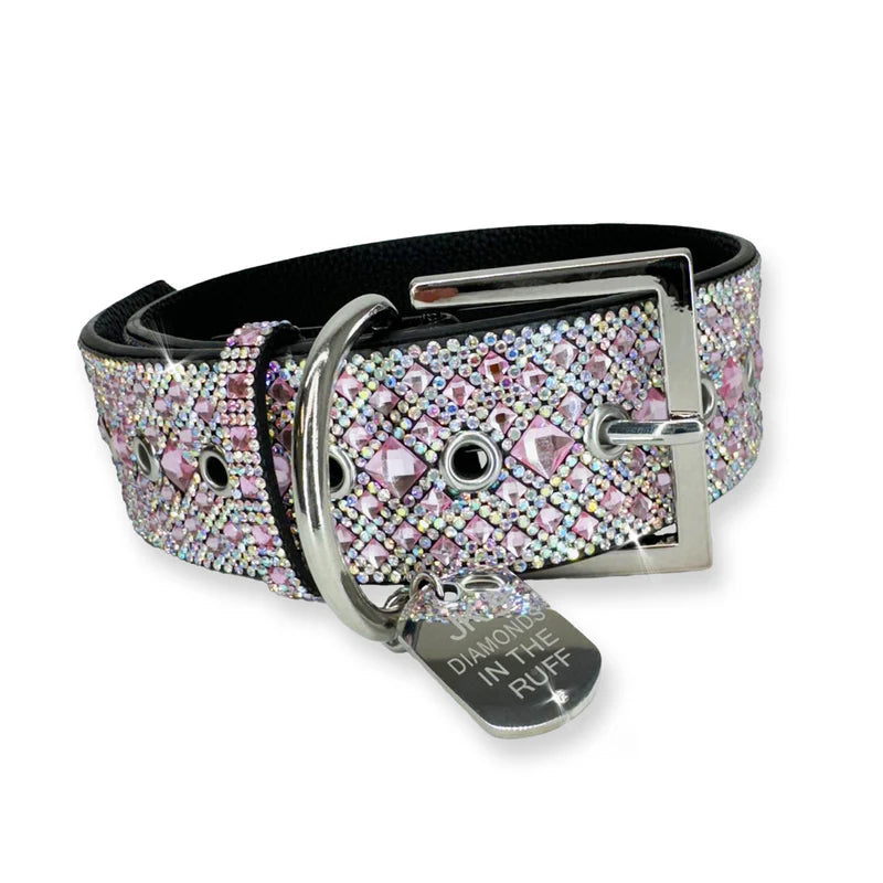 Diamond in the Ruff PINK - Dog Collar & Leash  ( Sold Individually)