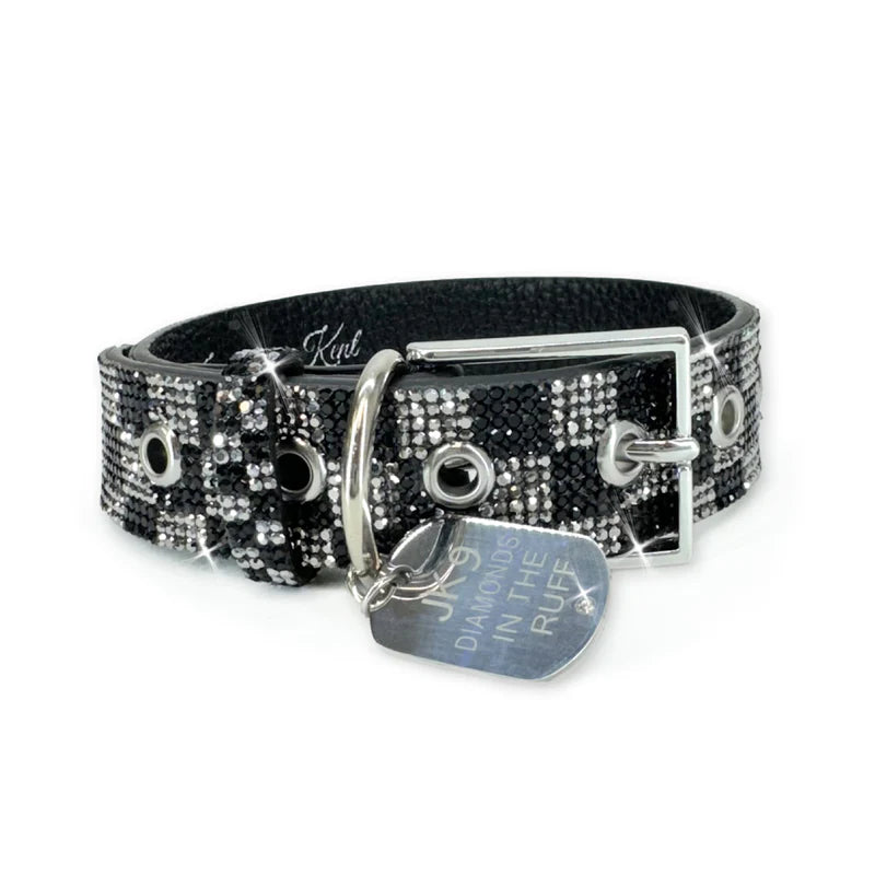 Diamond in the Ruff CHECKMATE - Dog Collar & Leash  ( Sold Individually)