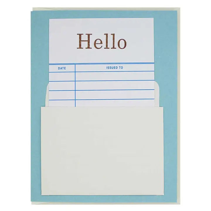 Library Hello Greeting Card