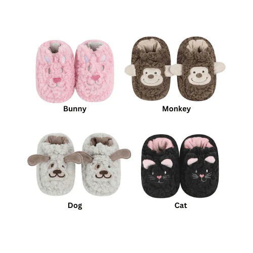 Toddler Monkey-Baby Sherpa Bootie Animal Snoozies!
