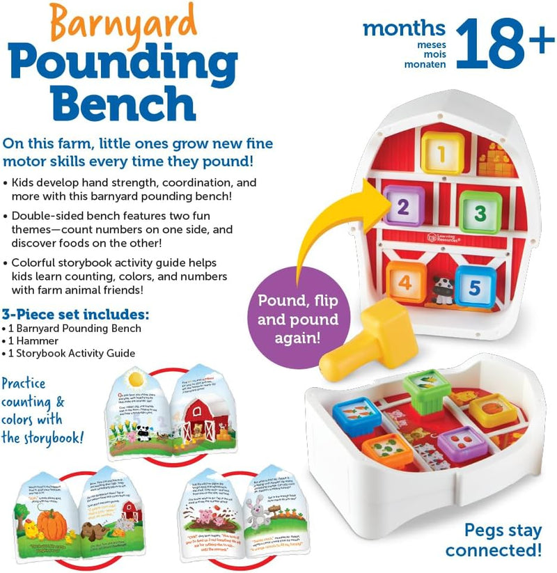 Barnyard Pounding Bench - Learning Resources - Lemon And Lavender Toronto