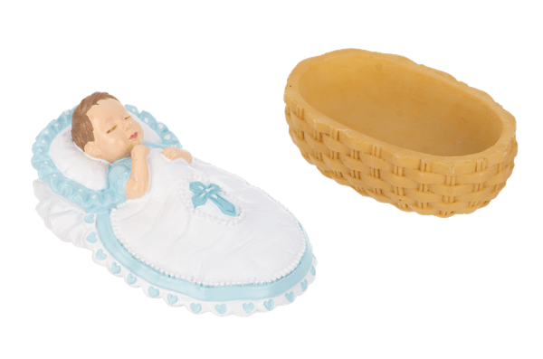 Bassinet Trinket Dish with Rosary - Blue - Lemon And Lavender Toronto