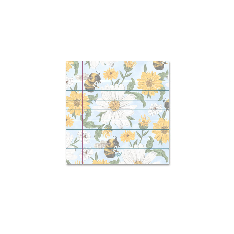 Bee Floral Sticky Notes - Lemon And Lavender Toronto