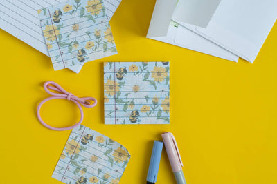 Bee Floral Sticky Notes - Lemon And Lavender Toronto