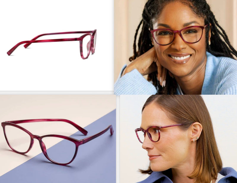 Bengal Magenta Horn Reading Glasses - Peepers - Lemon And Lavender Toronto